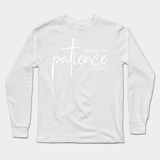 Patience Fruit of the Spirit Christian T-Shirt, T-Shirt, Faith-based Apparel, Women's, Men's, Unisex, Hoodies, Sweatshirts Long Sleeve T-Shirt by authorytees